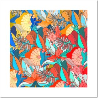 Floral pattern nature colorful Posters and Art